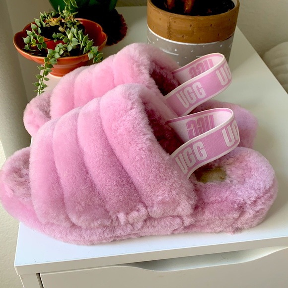 Lavender Ugg Fluff Yeah Slide Slippers - Picture 2 of 4